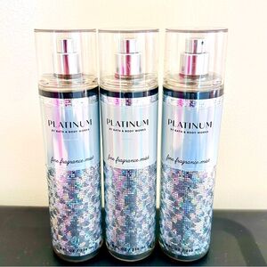 NWT Platinum Bath & Body Works Perfume Mists Set of 3 Bergamot Musk Patchouli